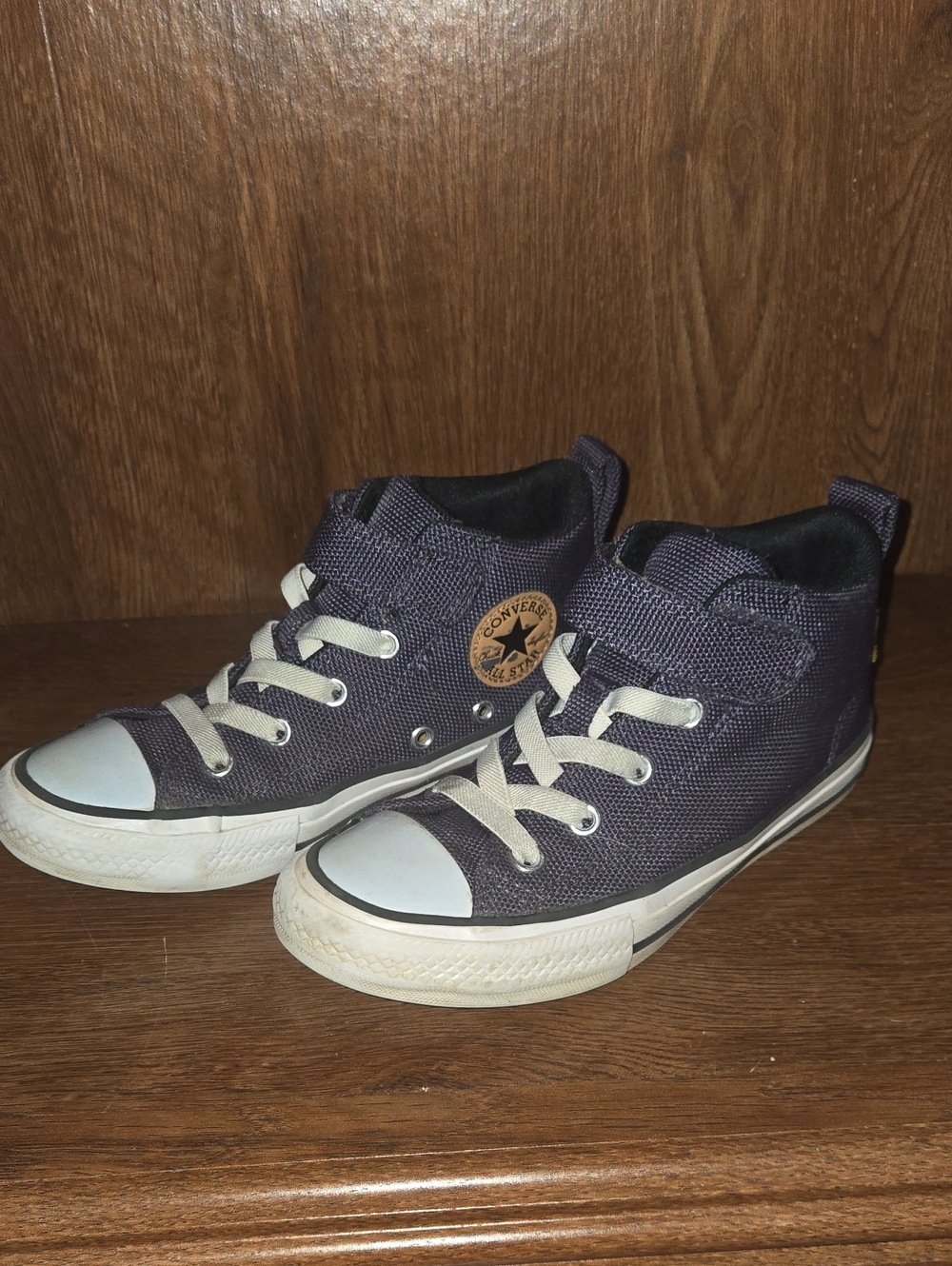 Converse Kids' Purple High-Top Sneakers with White Accents